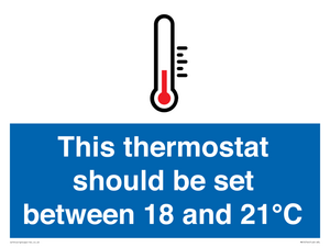 This thermostat should be set between 18 and 21°C